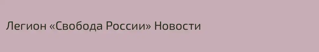 Легион «Свобода России» Новости